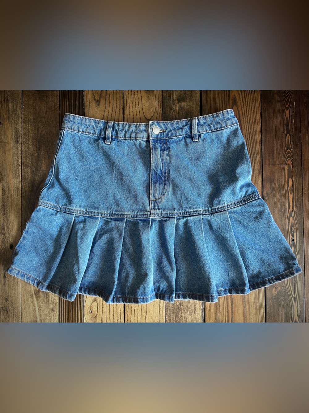 ARDENE • denim frilly jean skirt a-line